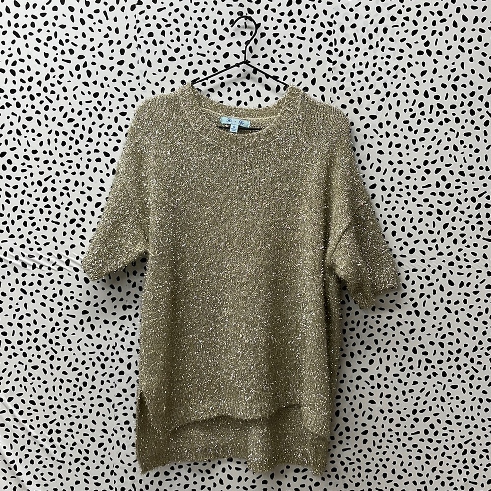 **Last Chance Before Donating** Metallic Sparkly Oversized Sweater